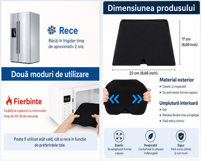Căciulă Gel Ice pentru ameliorarea durerilor de cap